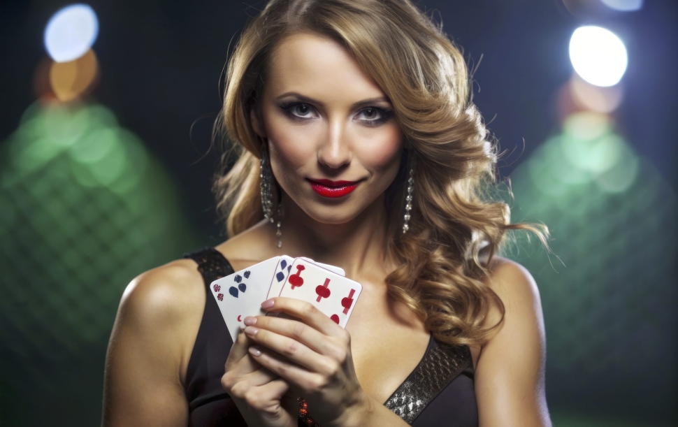 woman-dress-with-red-lipstick-holding-poker-card